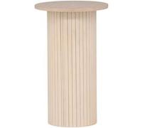 Table d'Appoint Design Nervuré Bianca 65cm Naturel Beige