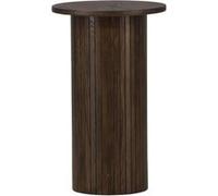 Table d'Appoint Design Nervuré Bianca 65cm Marron Marron