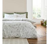 Bianca Thea Floral Parure de lit réversible en Coton 200 Fils avec Housse de Couette et taies d'oreiller Vert
