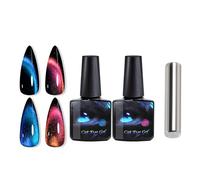 Biancat CatEyeslay Magnetic Gel Polish, 9D Cat Eye Gel Nail Polish, Magnetic Gel Polish With Cat Eye Nail Magnet, Magnetic Cat Eye Gel Nail Polish, For Diy Manicure Art Design (2pcs B)