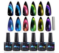 Biancat CatEyeslay Magnetic Gel Polish, 9D Cat Eye Gel Nail Polish, Magnetic Gel Polish With Cat Eye Nail Magnet, Magnetic Cat Eye Gel Nail Polish, For Diy Manicure Art Design (6pcs)
