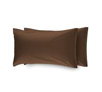 BIANCHERIAWEB Claire Maison Lot de 2 taies d'oreiller Marron 2/50 x 80 cm