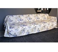BIANCHERIAWEB Granfoulard, Drap Housse 100% Coton, fabriqué en Italie, Drap de canapé ou Couvre-lit 2 Places, Motif mer Bleue