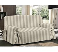 Biancheriaweb Housse de canapé avec Lacets nœud Motif rangée Large 3 Places