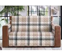 BIANCHERIAWEB Housse de canapé matelassée anti-taches matelassée matelassée beige modèle Pays de Galles 3 places Pays de Galles