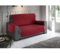 BIANCHERIAWEB Housse de canapé matelassée imperméable Anti-Taches modèle Impérial Python Bordeaux (3 Places)