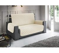 Biancheriaweb Housse de canapé matelassée imperméable Anti-Taches, modèle impérial Python crème (3 Places)