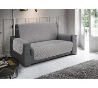 BIANCHERIAWEB Housse de canapé matelassée modèle Imperial Pitonnate, Salvade Anti-Taches et Imperméable, Housse de canapé 4 Places Gris