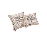 BIANCHERIAWEB Housse de coussin d'ameublement de maison tissu chenillé tyrolien montagne Tricot 40 x 40 cm