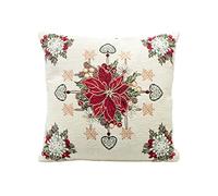 BIANCHERIAWEB Housse de coussin pour décoration de maison, tissu chenillé motifs de Noël, fabriqué en Italie, 40 x 60 cm, décoration de Noël