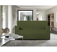 BIANCHERIAWEB Magico Housse de Fauteuil élastique, Couleur Unie, Verte, pour Fauteuil de 85 à 100 cm avec Profondeur d'assise 65 cm, Anti-Taches et Anti-Poils