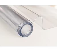 BIANCHERIAWEB Nappe anti-taches plastifiée PVC transparent protège table 140 x 400 cm transparent