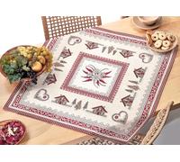 BIANCHERIAWEB Nappe chemin de table chemin de table tyrolien montagne baita monte blanc 90 x 90 cm