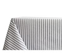 BIANCHERIAWEB Nappe Cuisine et Salon 140 x 240 cm Fantaisie Bâtonnet Gris, Made in Italy, Nappe de Table en 100% Coton
