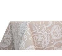 BIANCHERIAWEB Nappe de Cuisine et Salon Motif Amelie Blanc, fabriquée en Italie, Nappe de Table en Tissu miros, 140 x 240 cm