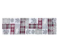BIANCHERIAWEB Nappe de Pâques napperon de table fantaisie Edelweiss Cerf Made Italy 40 x 130 cm Rouge