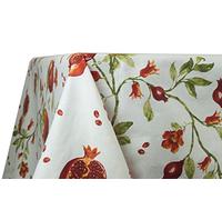 BIANCHERIAWEB Nappe de Table en 100% Coton, Motif Grenade, fabriquée en Italie, 140 x 140 cm