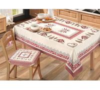 BIANCHERIAWEB Nappe de table napperon Runner table tyrolienne Montagne Baita Mont Blanc 140 x 180 cm Mont Blanc