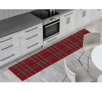 BIANCHERIAWEB Natalina - Tapis de sol avec dos antidérapant motif Natalina Lurex tartan écossais rouge 50 x 500 cm