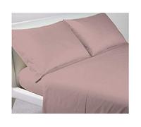 BIANCHERIAWEB Parure de lit 100% Coton Percale fabriquée en Italie, Couleur Unie