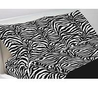 BIANCHERIAWEB Parure de lit en 100% Coton, Motif zèbre