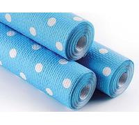 BIANCHERIAWEB Rouleau de nappe à pois pour fêtes indéchirable, 100 % papier, fabriqué en Italie, 5 m x 1,20 m, bleu ciel