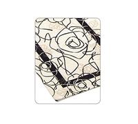 BIANCHERIAWEB Suardi Tapis en Velours antidérapant Motif camélia