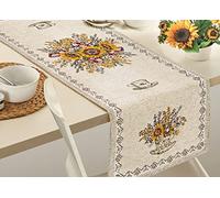 BIANCHERIAWEB Sunlight Nappe de table napperon de table fantaisie florale Sunlight tournesols 40 x 130 cm