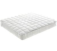 BIANCHERIAWEB Surmatelas rembourré Anti-bactérien pour lit Double correcteur, Matelas SV