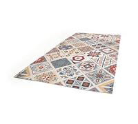BiancheriaWeb Tapis de cuisine antidérapant numérique Dis. faïence carreau multicolore 50 x 180 cm