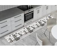 BIANCHERIAWEB Tapis de cuisine antidérapant sous-sol numérique motif chat mode 50 x 115 cm