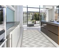 BIANCHERIAWEB Tapis de Cuisine de Voie rétro antidérapant avec Motifs différents Motifs par Suardi 55 x 80 cm, Gris Nordique