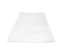 BiancheriaWeb Tapis de Douche pour Maison Salle de Bain/Cuisine en Coton, Couleur Unie, Motif Annes, Couleur Blanche, 120 x 180 cm