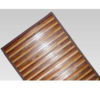 BIANCHERIAWEB Tapis en Bambou dégradé Marron, Tapis de Cuisine 50 x 120 cm, antidérapant 100% Bambou, Voie de Cuisine en matériau résistant, n'absorbe Pas Les Taches