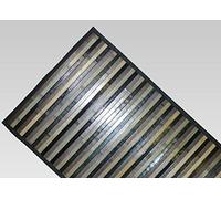 BIANCHERIAWEB Tapis en Bambou dégradé Noir, Tapis de Cuisine 30 x 40 cm, antidérapant 100% Bambou, Voie de Cuisine en matériau résistant, n'absorbe Pas Les Taches