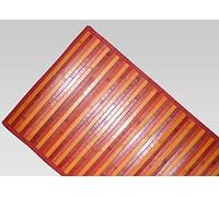 BIANCHERIAWEB Tapis en Bambou dégradé Rouge, Tapis de Cuisine 50 x 180 cm, antidérapant 100% Bambou, Voie de Cuisine en matériau résistant, n'absorbe Pas Les Taches