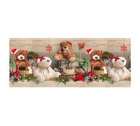 BIANCHERIAWEB Teddy Noel Tapis de Noël pour cuisine, antidérapant, sous-sol, 50 x 115 cm, 50 x 115 cm