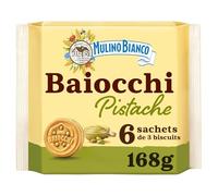 BIANCO - Biscuits Pistacchio MULINO | Savoureux et croquants | Idéals pour le goûter | le paquet de 168g | LOT DE 3