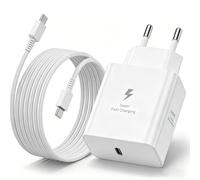 Bianco Chargeur rapide USB C 60 W pour Samsung Galaxy S26 Ultra, S25 S24 S23 S22 S21 Plus/FE/Ultra avec câble de charge de 2 m pour Samsung A17 A16 A57 A37 A26 A56 A36 (Bianco)