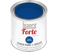 Bianco Forte - Bleu Saphir - (250ml) - Peinture à la Craie & Vernis 2-en-1: Peinture Ultra Résistante pour Meubles, Armoires, Murs & Portes - Séchage Rapide, Intérieur/Extérieur, Finition Mate
