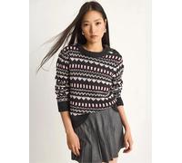 Bianco Lucci Pull-over anthracite / bourgogne / blanc, Taille S-L