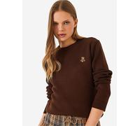 Bianco Lucci Pull-over noisette / brun foncé / rouge, Taille S-L