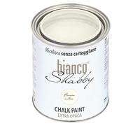 bianco Shabby® Chalk Paint Bianco Antico Peinture à la craie pour meubles et murs, effet vintage, shabby chic, extra mat (1 Litre)