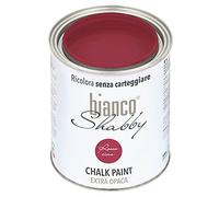 bianco Shabby® Chalk Paint Rosso Cina Peinture à la craie pour meubles et murs, effet vintage, shabby chic, extra mat (1 Litre)
