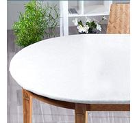 Biancocasa Sous-nappe ovale (molleton tissu) avec coins + élastique 140 x 180 cm pour dimensions de table (de 100 x 140 à 120 x 160 cm) distribué par