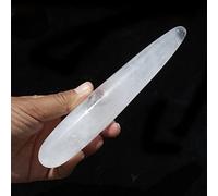 BIANMTSW 1 pcs Poli 17-18 cm Naturel Blanc Cristal Clair Massage Yoni, No.2 Collections de la Maison (Color : Thin)