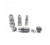 BIANMTSW 1PC 304 Quick Twist Card Sleeve Fitting PU Hose to Hard Tube Through Board Type Joint 10mmx10mm