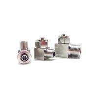 BIANMTSW 1pc 304 Stainless Steel Quick Twist Elbow OD 8mm Tube to 1/8'' Male Thread Right Angle Fitting