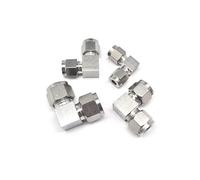 BIANMTSW 1PC Double Ferrule 90 Equal Elbow 304 Stainless Steel 20mm Tube Oil Pipe Ferrule Joint Fitting