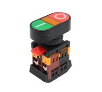 BIANMTSW APBB-22-25N Self Reset Start-Stop Double Pushbuttons Switch NO NC with LED Lamp 22mm(380V) BIANMTSW